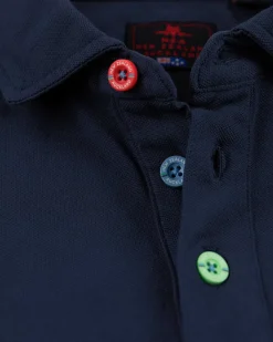 NZA New Zealand Auckland Polo-Shirts|Nza Heritage Cotton Polo Shirt-Key Navy
