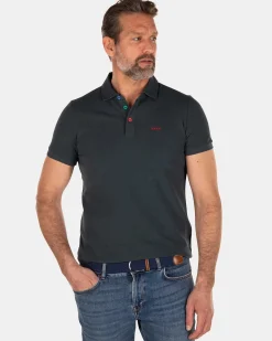 NZA New Zealand Auckland Polo-Shirts|Nza Heritage Cotton Polo Shirt-Green Grey