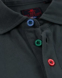 NZA New Zealand Auckland Polo-Shirts|Nza Heritage Cotton Polo Shirt-Green Grey