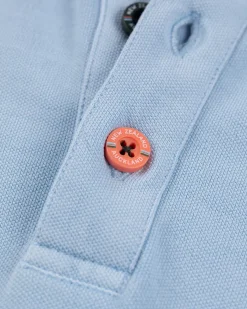 NZA New Zealand Auckland Polo-Shirts|Nza Heritage Polo Shirt-Bright Sky