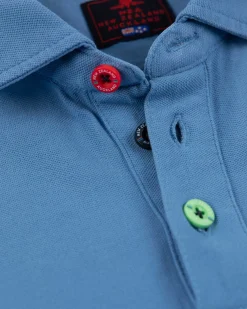 NZA New Zealand Auckland Polo-Shirts|Nza Heritage Polo Shirt-Full Blue