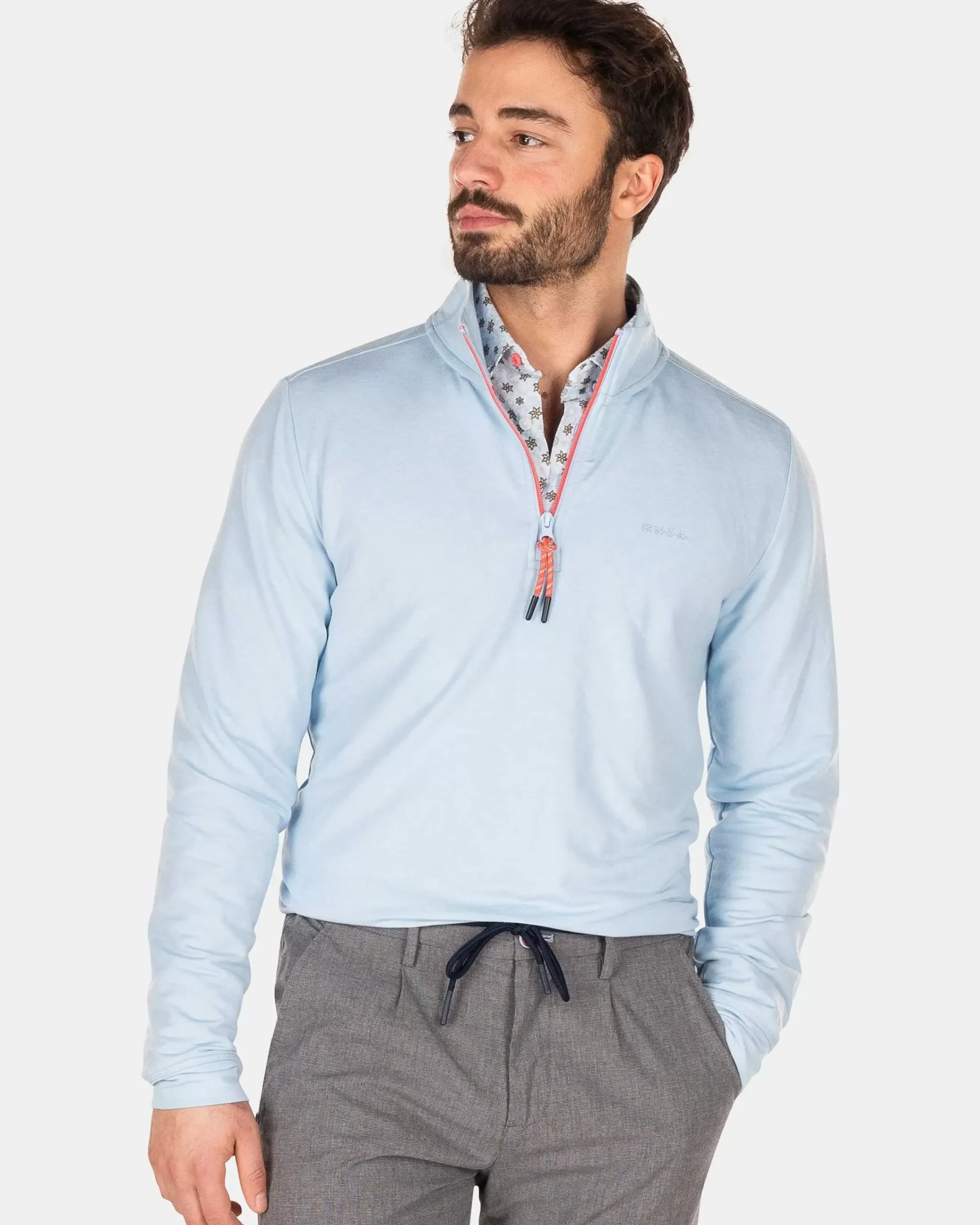 NZA New Zealand Auckland Truien|Polyester Trui Met Rits-Universal Blue
