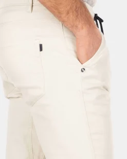 NZA New Zealand Auckland Broeken|Sportieve Effen Chino-Cream