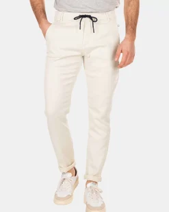 NZA New Zealand Auckland Broeken|Sportieve Effen Chino-Cream