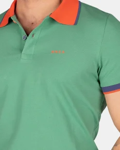 NZA New Zealand Auckland Polo-Shirts|Sportieve Effen Polo-Amazon Green