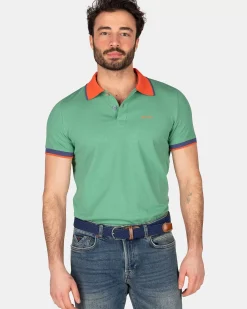 NZA New Zealand Auckland Polo-Shirts|Sportieve Effen Polo-Amazon Green