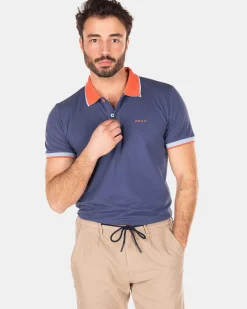 NZA New Zealand Auckland Polo-Shirts|Sportieve Effen Polo-Dusk Navy