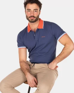 NZA New Zealand Auckland Polo-Shirts|Sportieve Effen Polo-Dusk Navy