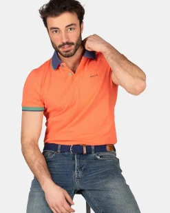 NZA New Zealand Auckland Polo-Shirts|Sportieve Effen Polo-Golden Orange