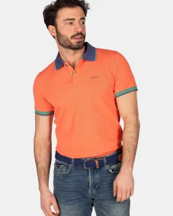 NZA New Zealand Auckland Polo-Shirts|Sportieve Effen Polo-Golden Orange