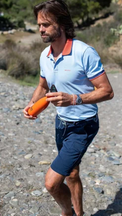 NZA New Zealand Auckland Polo-Shirts|Sportieve Effen Polo-Rhythm Blue