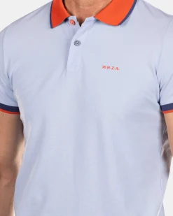 NZA New Zealand Auckland Polo-Shirts|Sportieve Effen Polo-Rhythm Blue