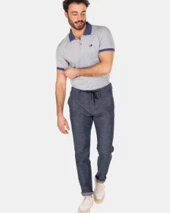 NZA New Zealand Auckland Polo-Shirts|Stretch Polo Met Korte Mouw-Dusk Navy