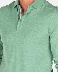 NZA New Zealand Auckland Polo-Shirts|Stretch Polo Met Lange Mouw-Amazon Green