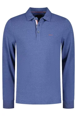 NZA New Zealand Auckland Polo-Shirts|Stretch Polo Met Lange Mouw-Dusk Navy