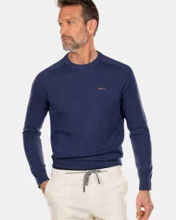 NZA New Zealand Auckland Truien|Trui Met Ronde Hals-Dusk Navy