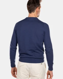 NZA New Zealand Auckland Truien|Trui Met Ronde Hals-Dusk Navy
