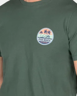 NZA New Zealand Auckland T-Shirts|T-Shirt Met Ronde Hals-Chalk Green