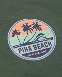 NZA New Zealand Auckland T-Shirts|T-Shirt Met Ronde Hals-Chalk Green