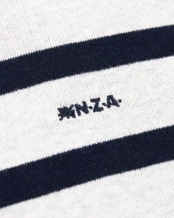 NZA New Zealand Auckland Truien|Witte Trui Met Strepen-Shimmering Sand